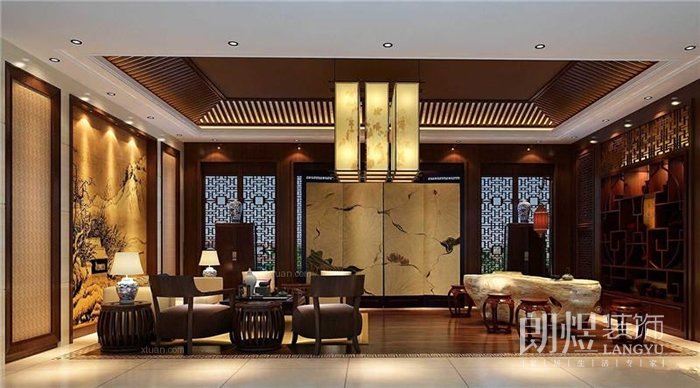 中式休閑會所裝修風格圖片