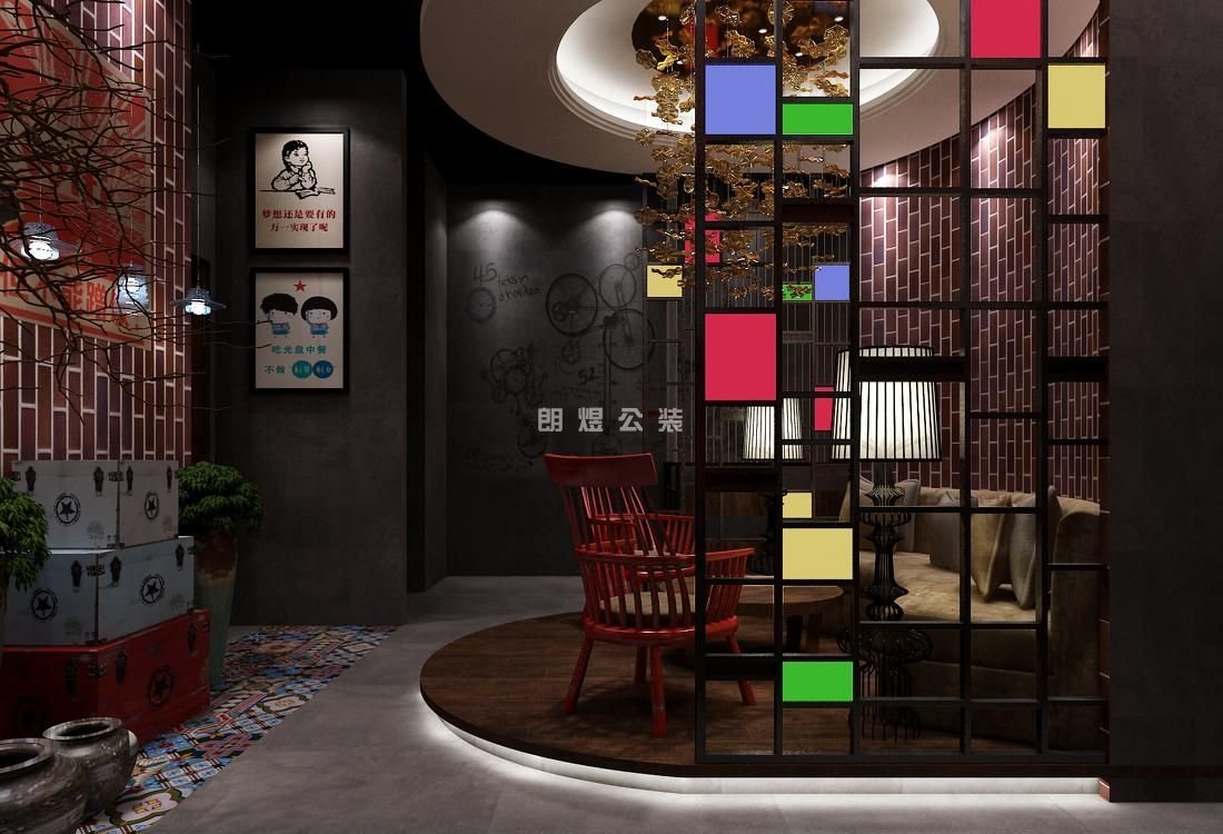 餐館店工業(yè)風效果圖