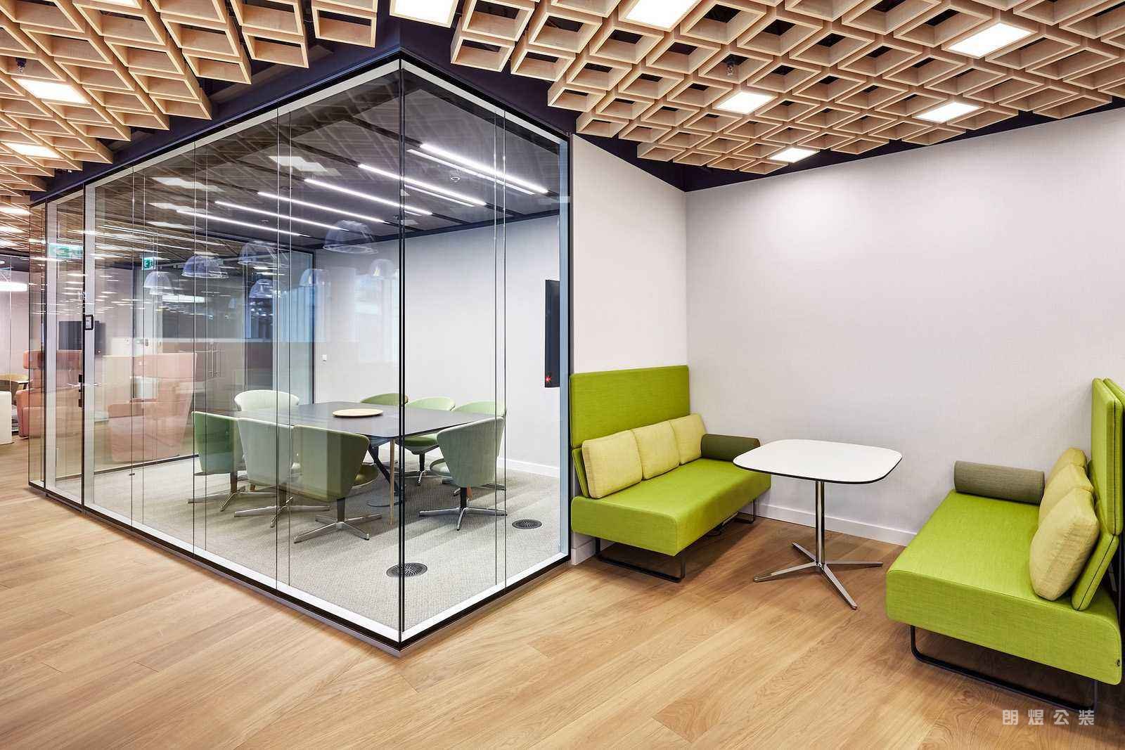 辦公室鋁格柵吊頂裝修效果圖