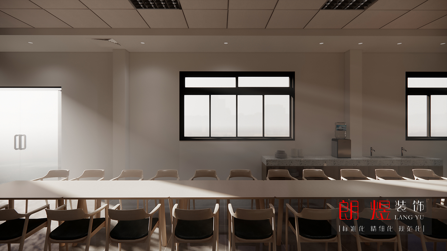 園區(qū)工廠員工食堂裝修改造設(shè)計效果圖