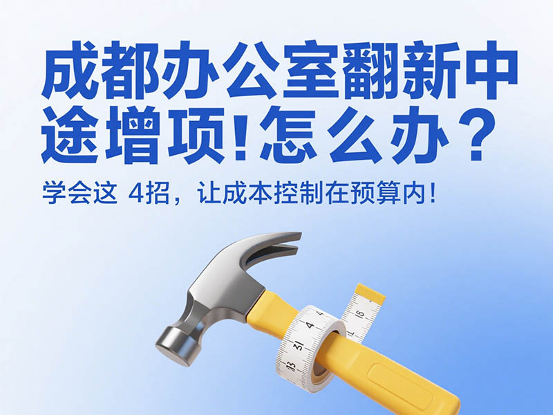 成都辦公室翻新中途增項怎么辦？學會這 4 招，讓成本控制在預算內！