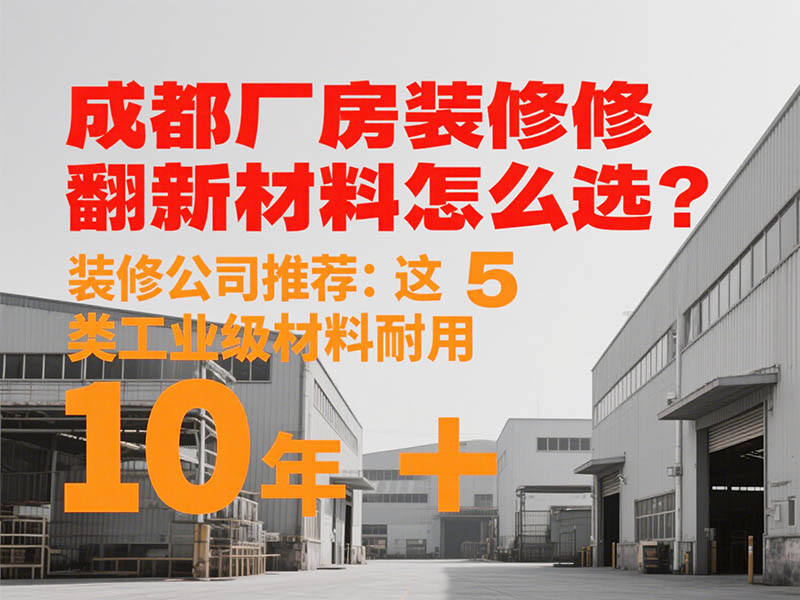 成都廠房裝修翻新材料怎么選?裝修公司推薦:這 5 類(lèi)工業(yè)級(jí)材料耐用 10 年 +